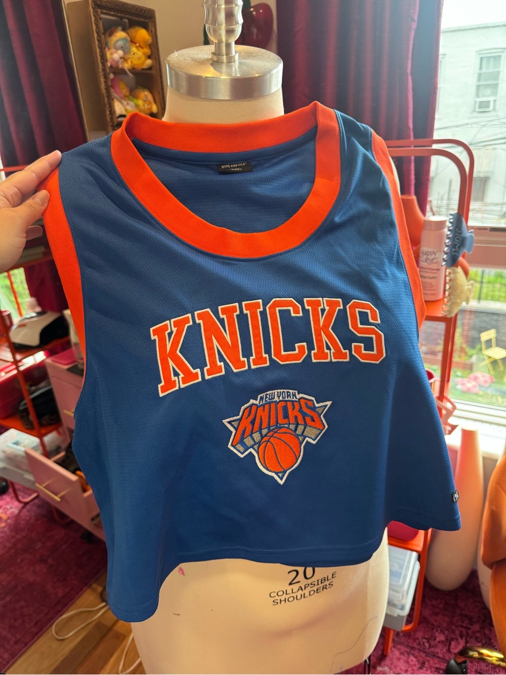 Rare official Knicks merch crop jersey top